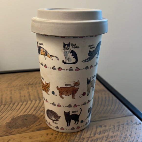 Milly Green Curious Cats Regular Bamboo Travel Mug - Picture 3 of 4